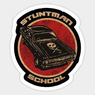 Vintage Stuntman School Sticker